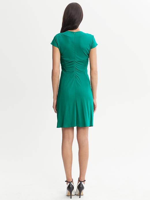 Issa Collection Short-Sleeve Pleated Dress | Banana Republic