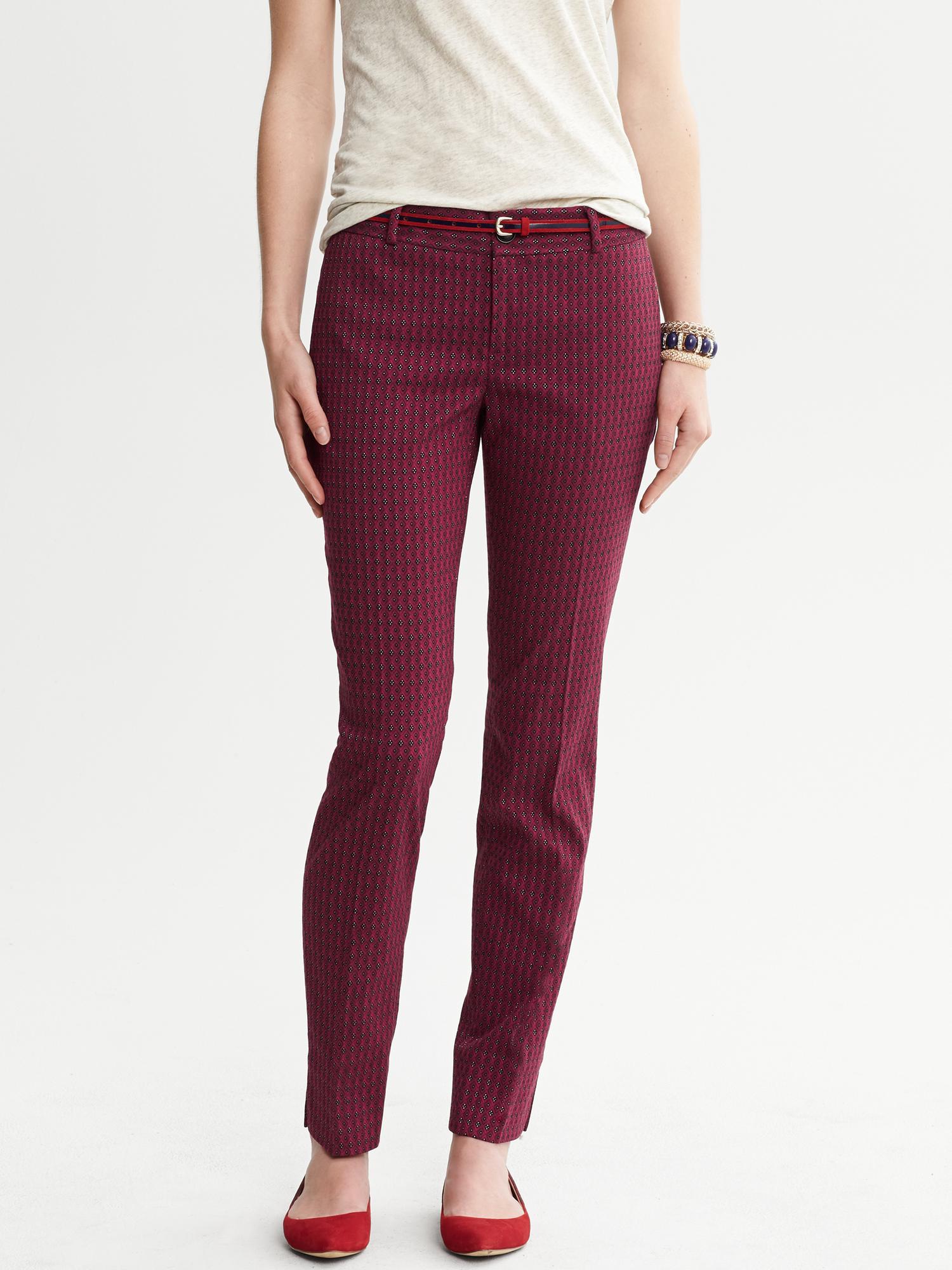 Camden-Fit Red Print Ankle Pant