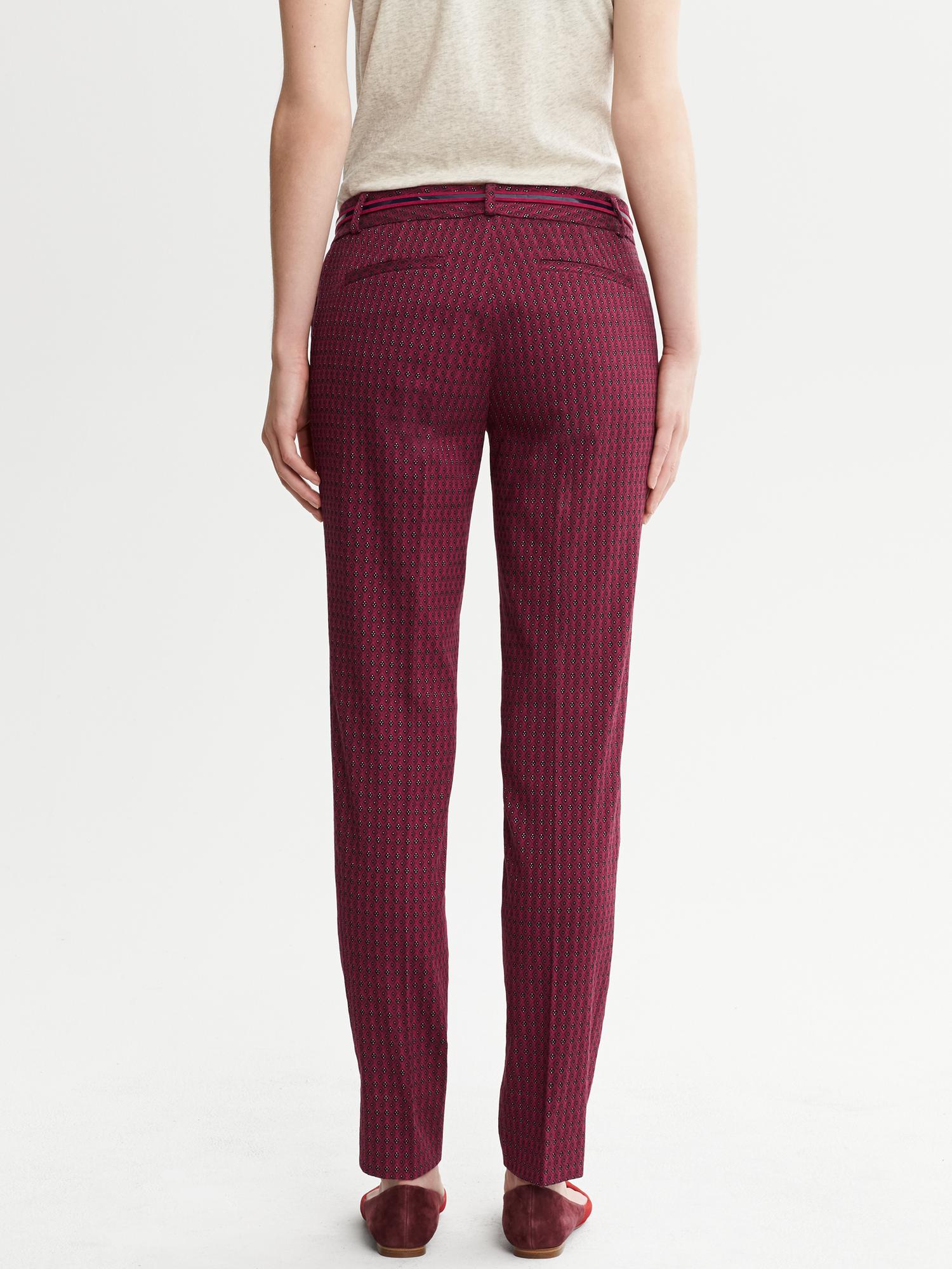 Camden-Fit Red Print Ankle Pant