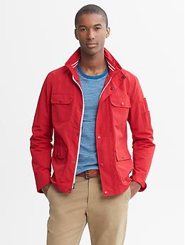 ジャケット・アウター 90s BANANA REPUBLIC nylon jacket 90s BANANA REPUBLIC Nylon Cotton Safari Jacket カーキ S