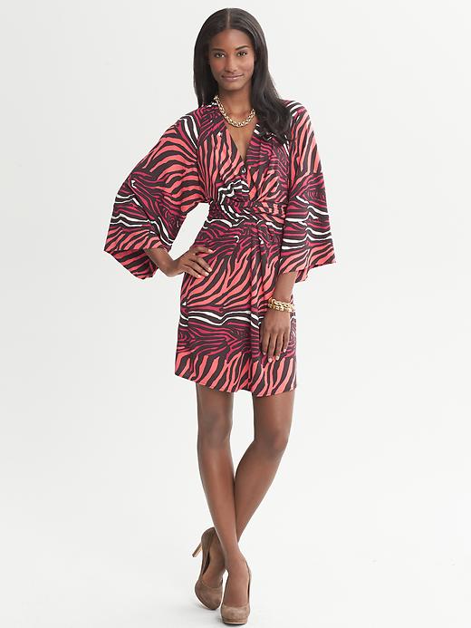 Issa Collection Coral Printed Kimono Dress Banana Republic