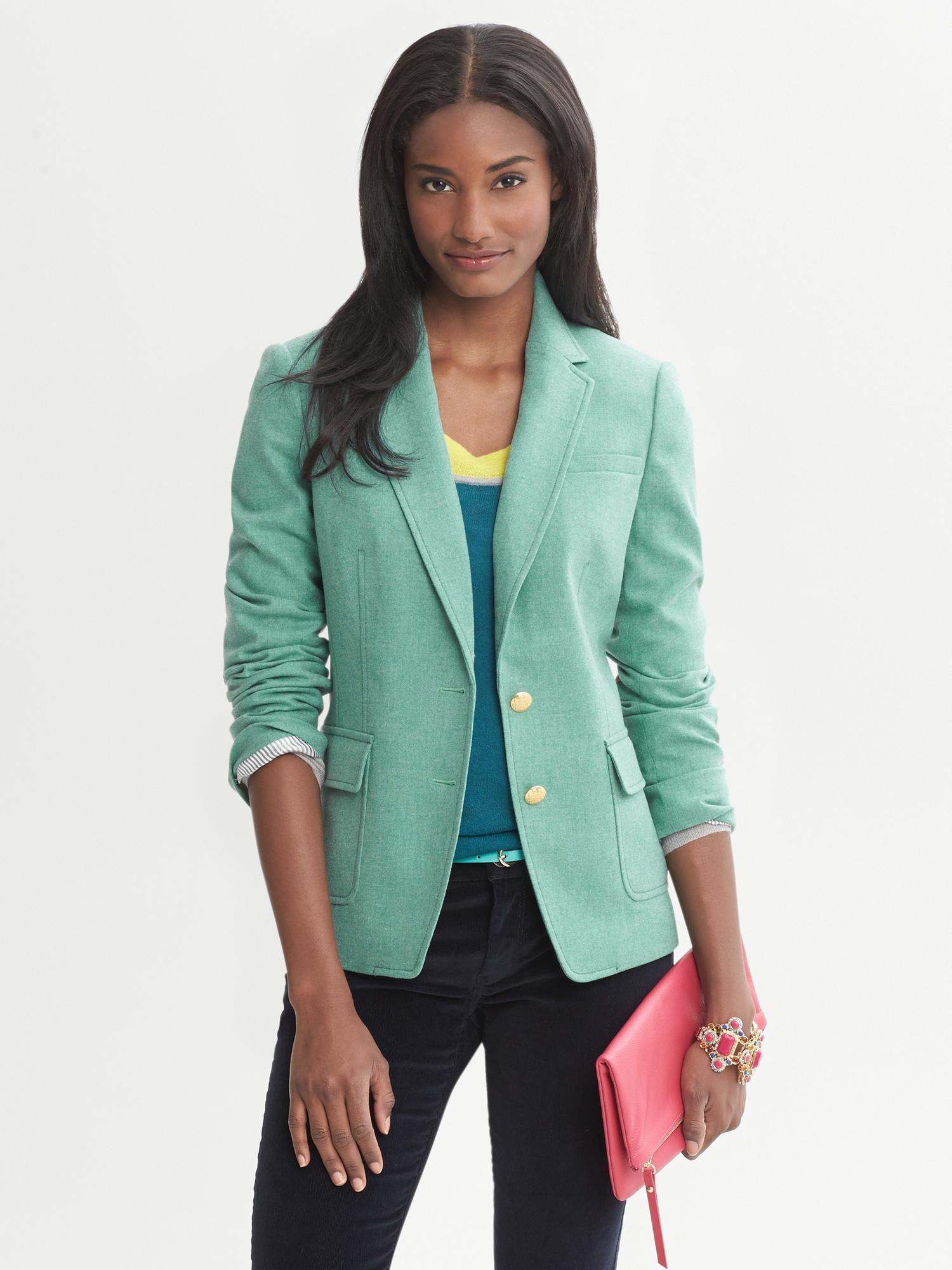 Teal Hacking Jacket Banana Republic