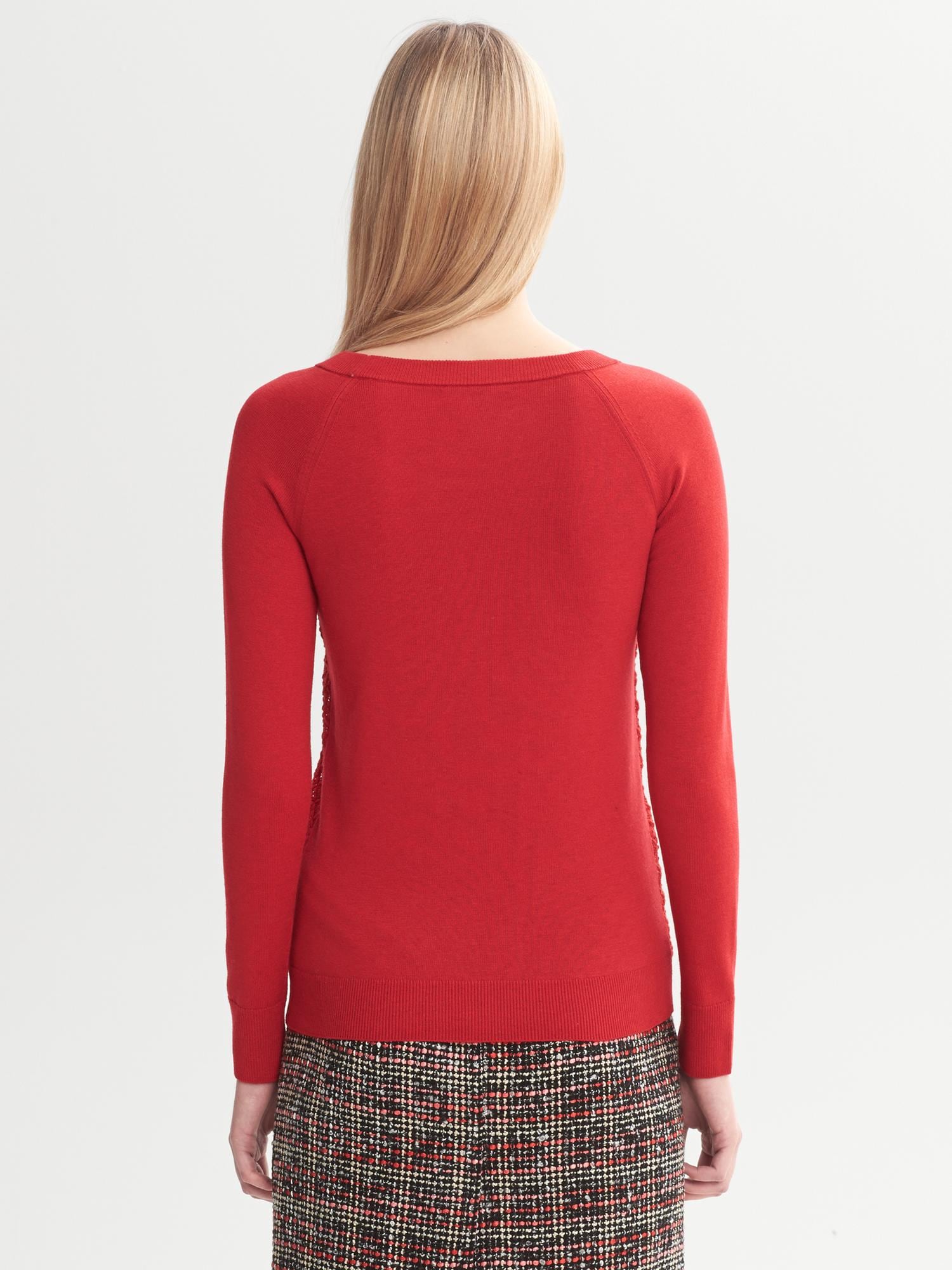 Lace-Front Pullover