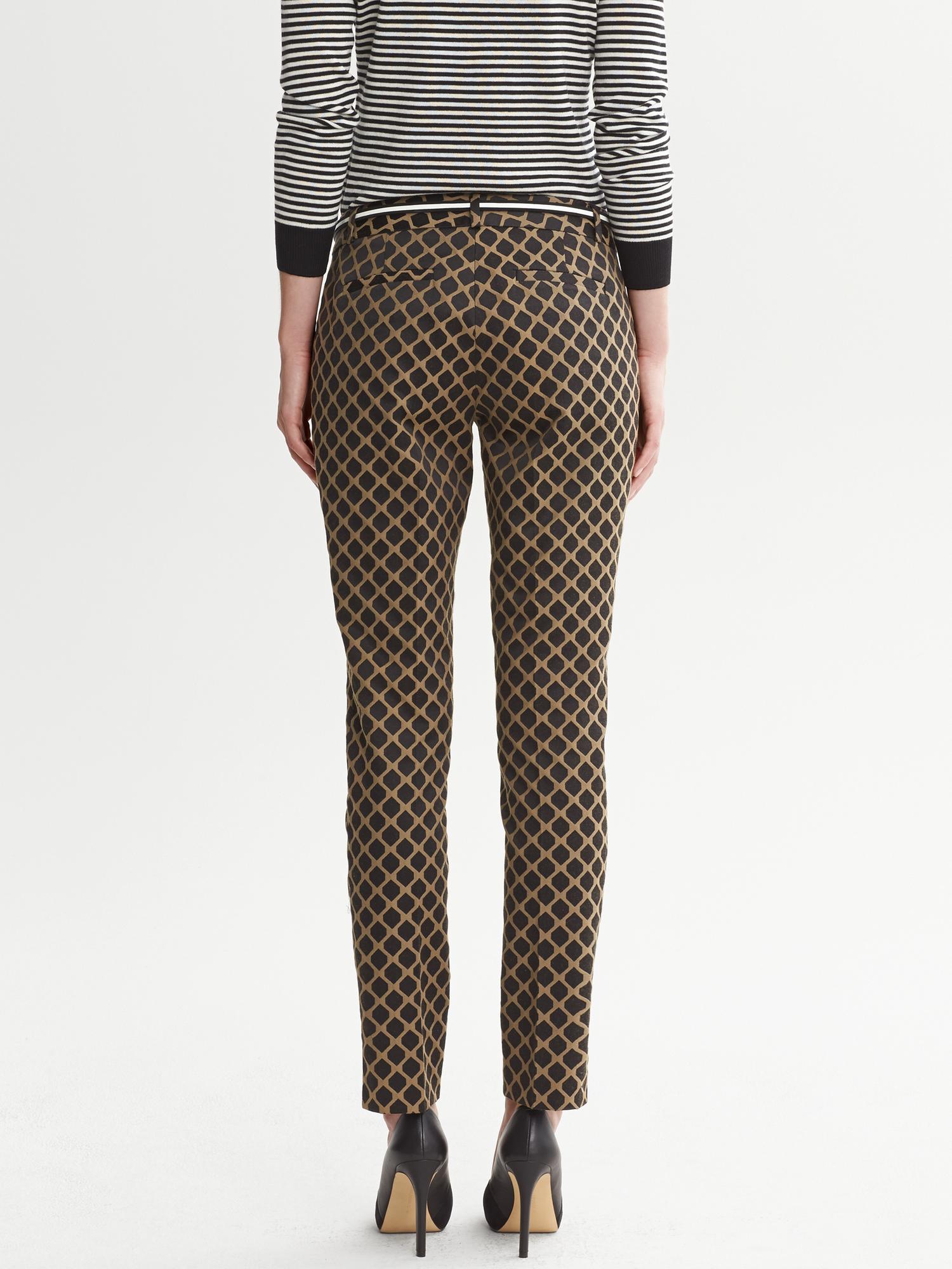 Camden-Fit Jacquard Ankle Pant
