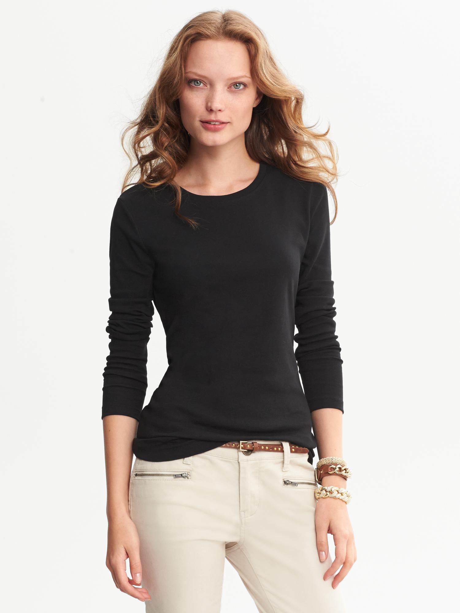 Long-Sleeve Timeless Tee | Banana Republic