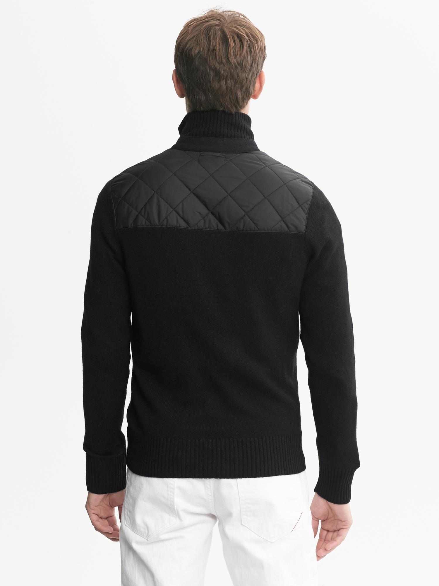 MixedMedia Zip Sweater Banana Republic