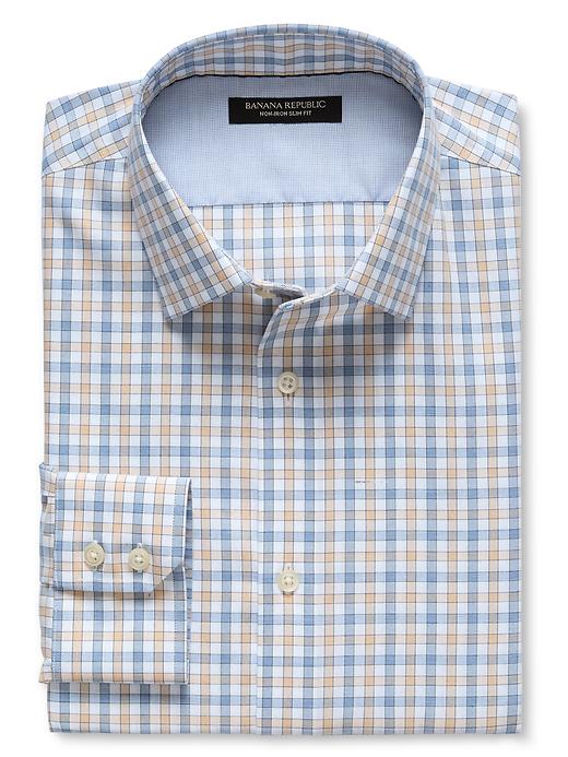 Slim Fit Non Iron Open Gingham Shirt