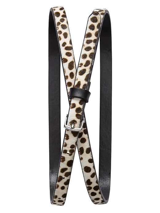 Animal Print Haircalf Skinny Belt | Banana Republic display picture 1