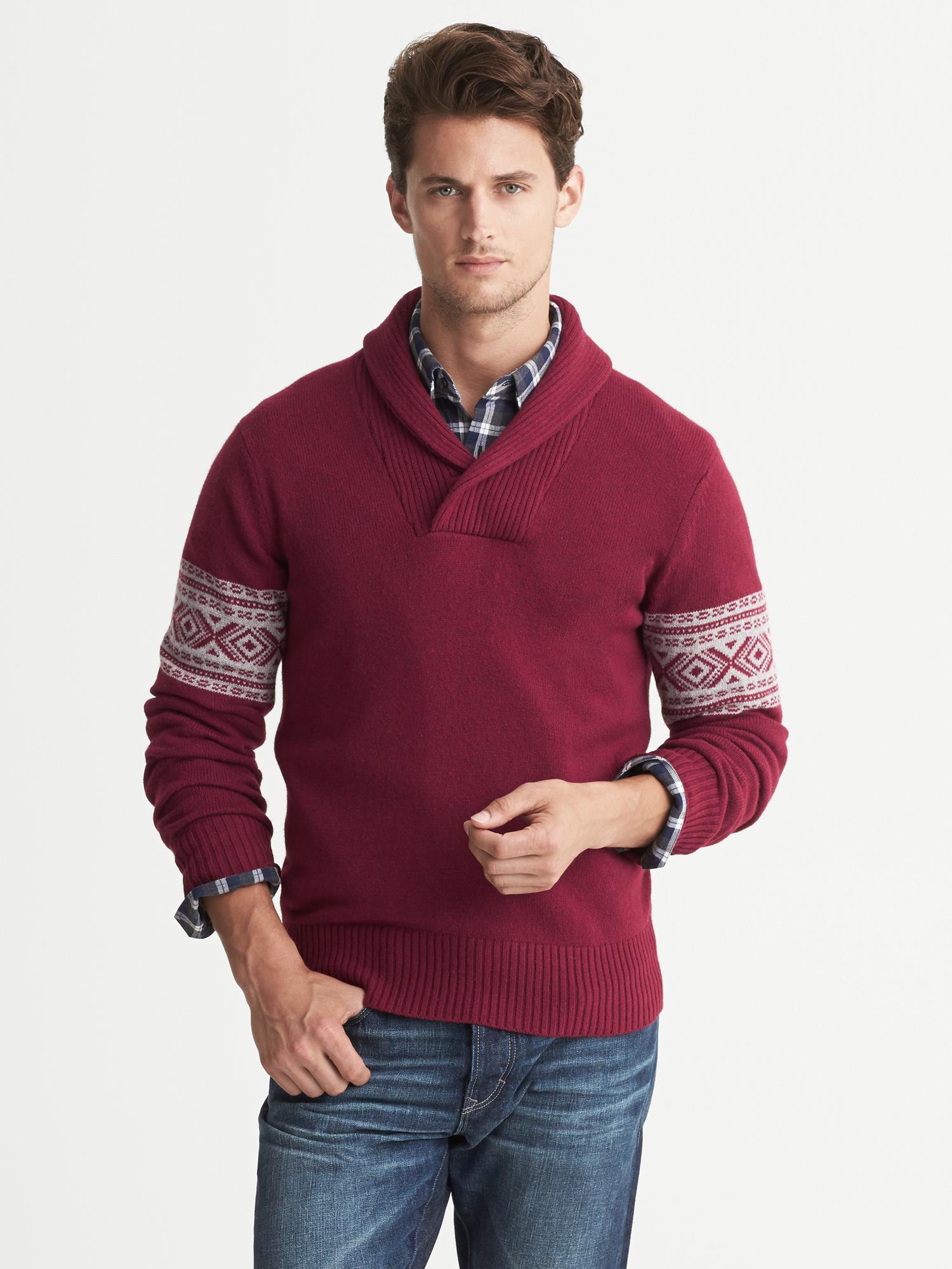Alpine shawl collar pullover banana republic