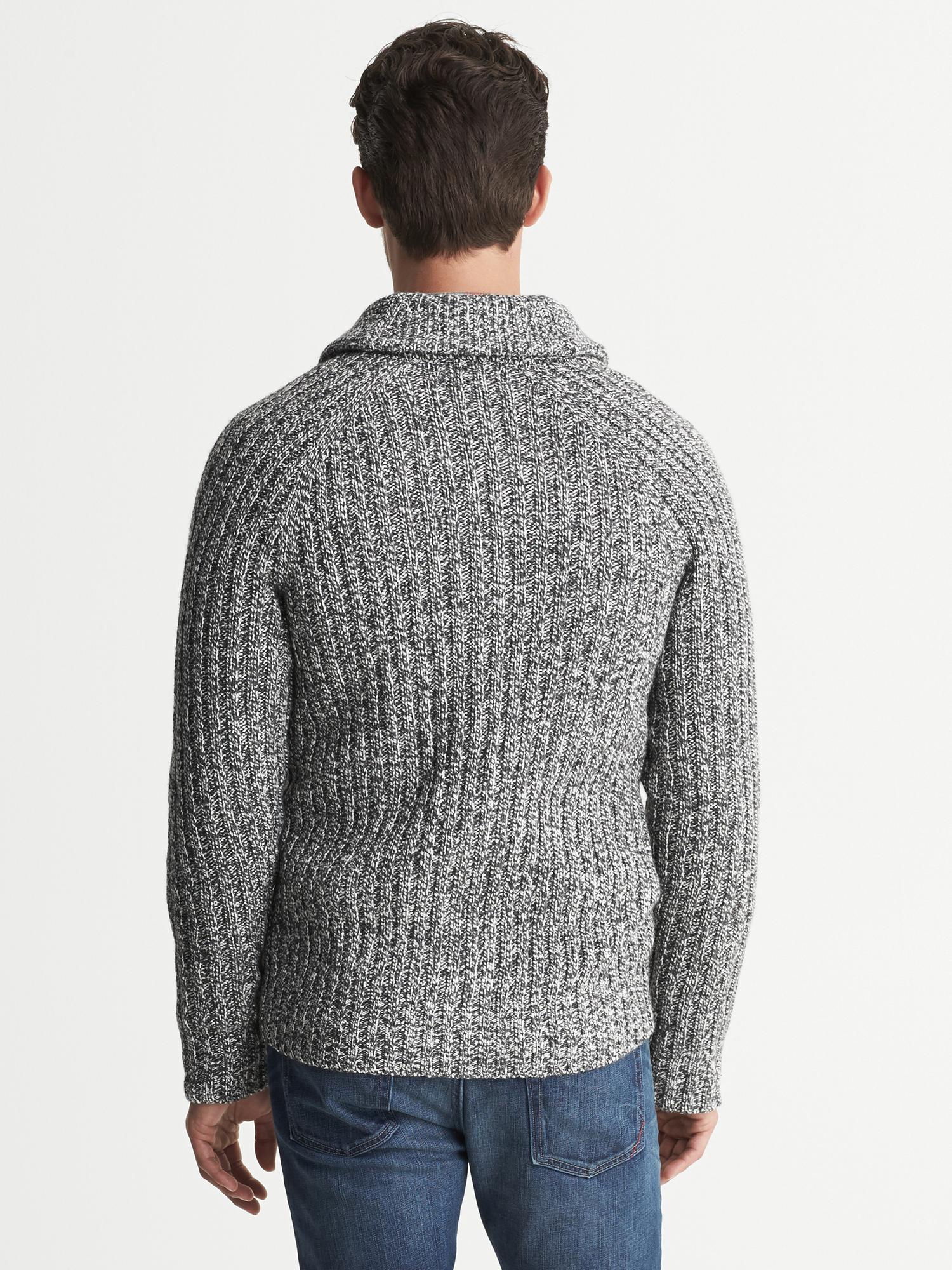 Cable-Knit Shawl-Collar Cardigan | Banana Republic