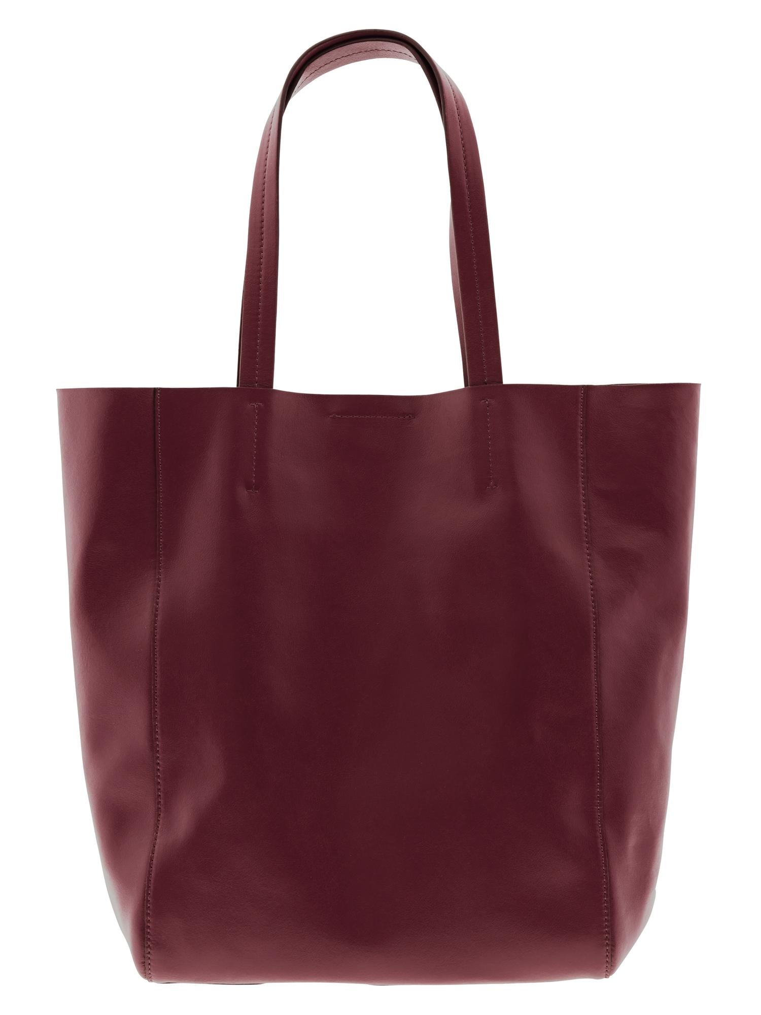 Banana Republic red leather tote bag high quality