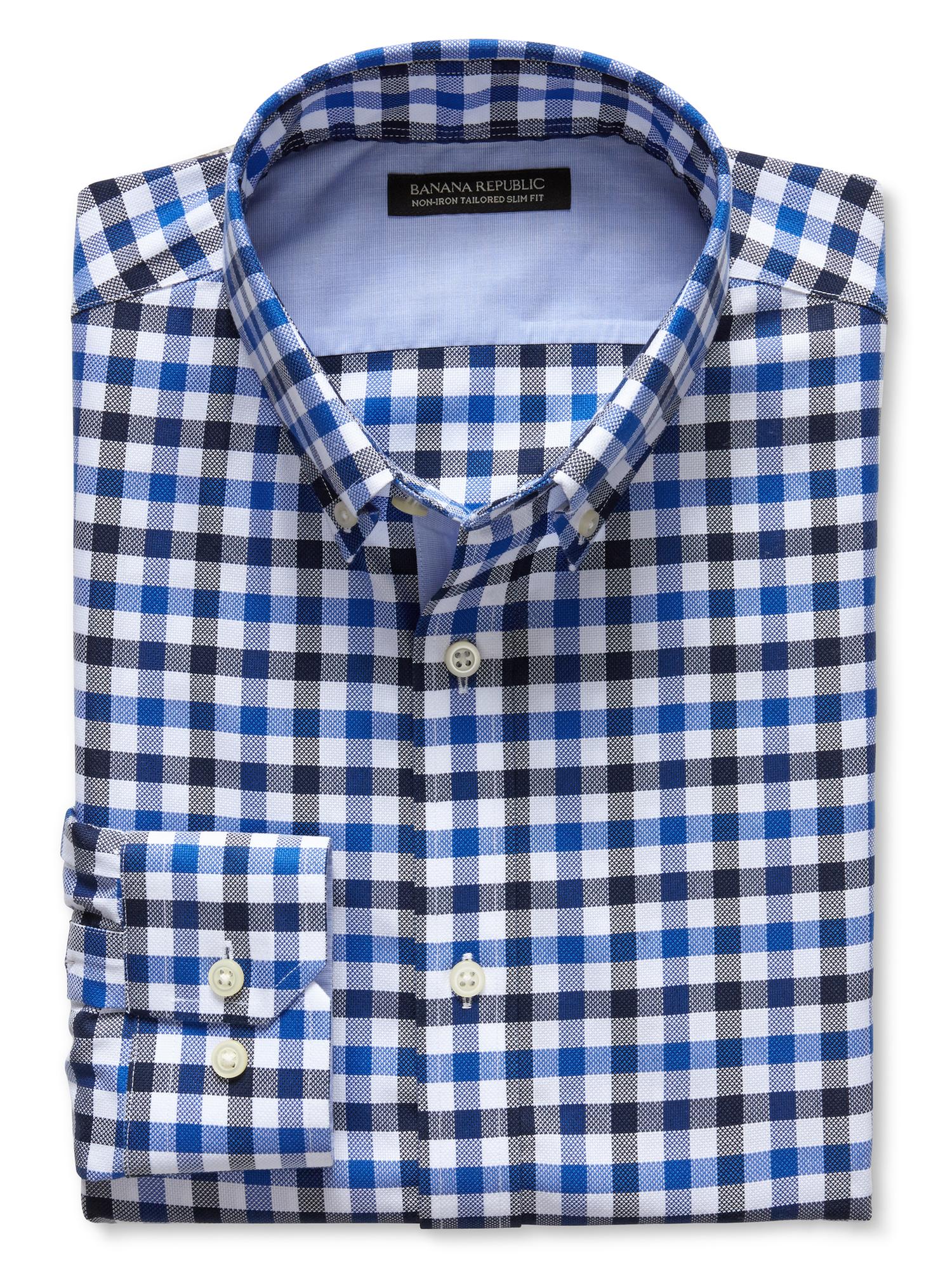 Heritage Blue SofTouch Woven Gingham Button Down