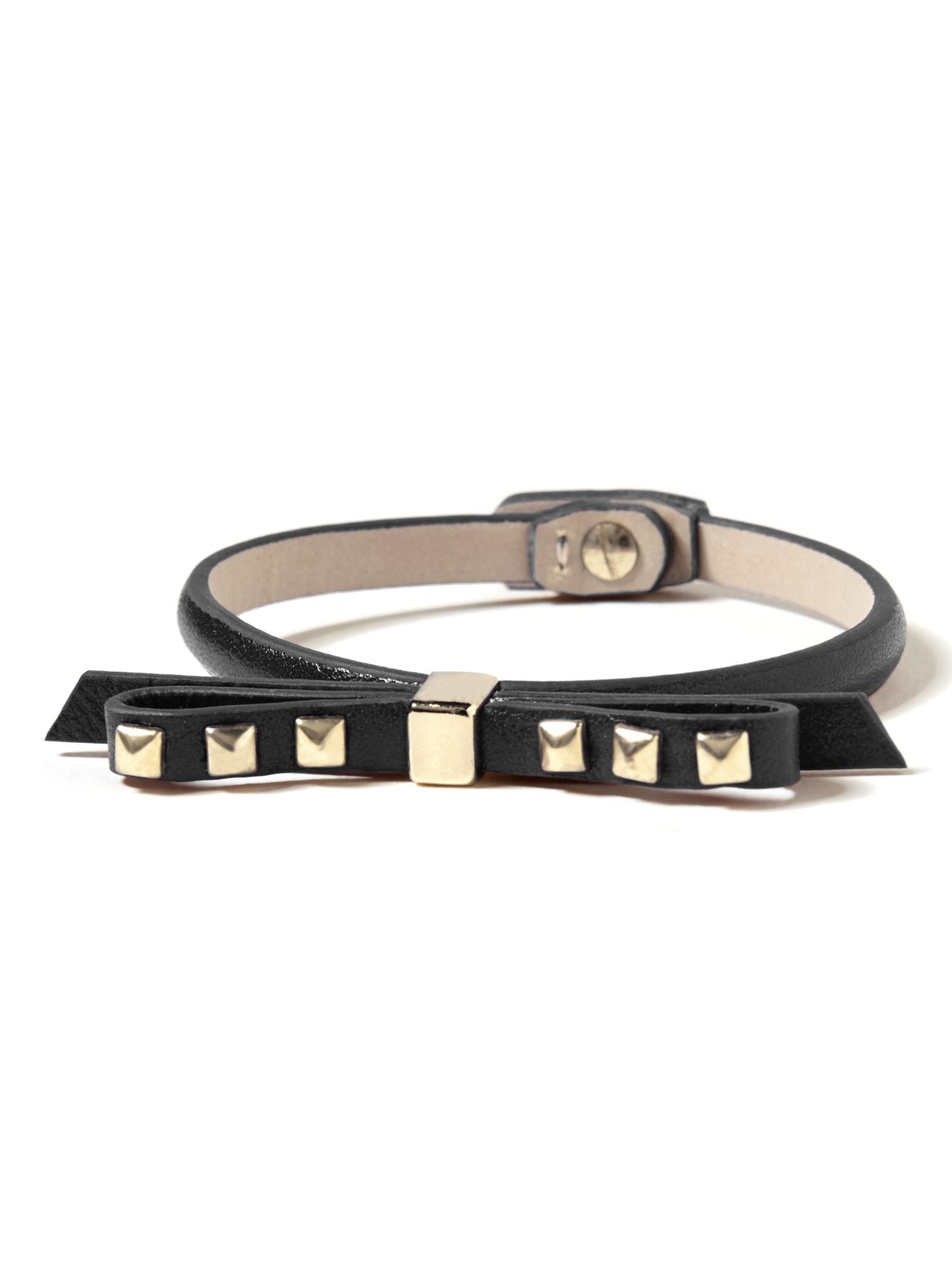 Leather Bow Bracelet
