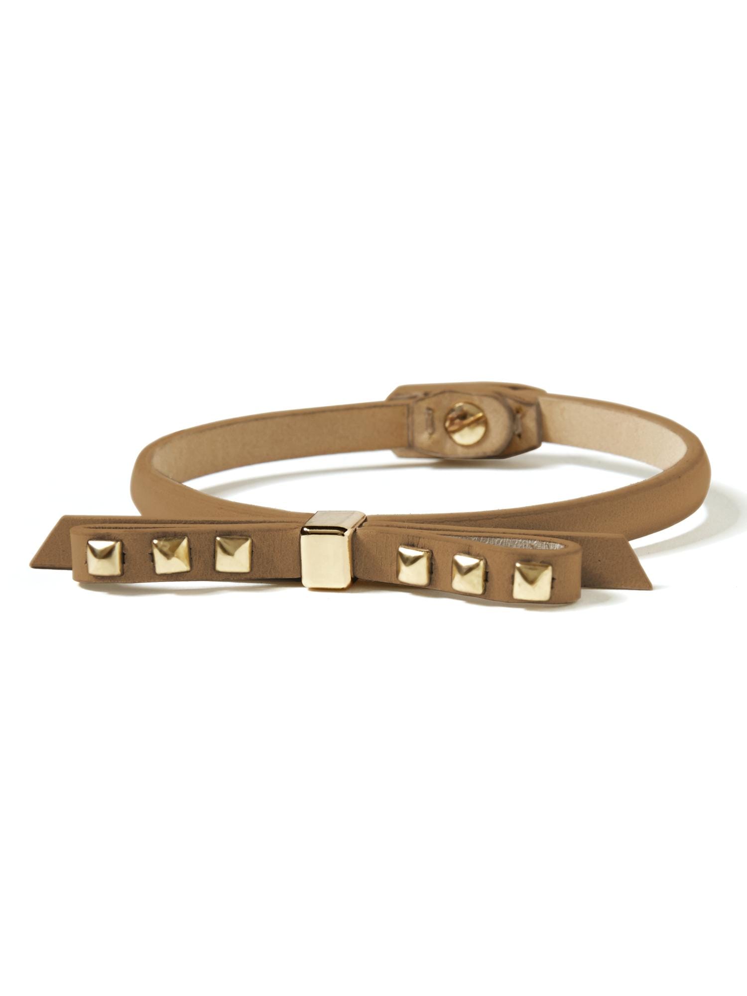 Leather Bow Bracelet