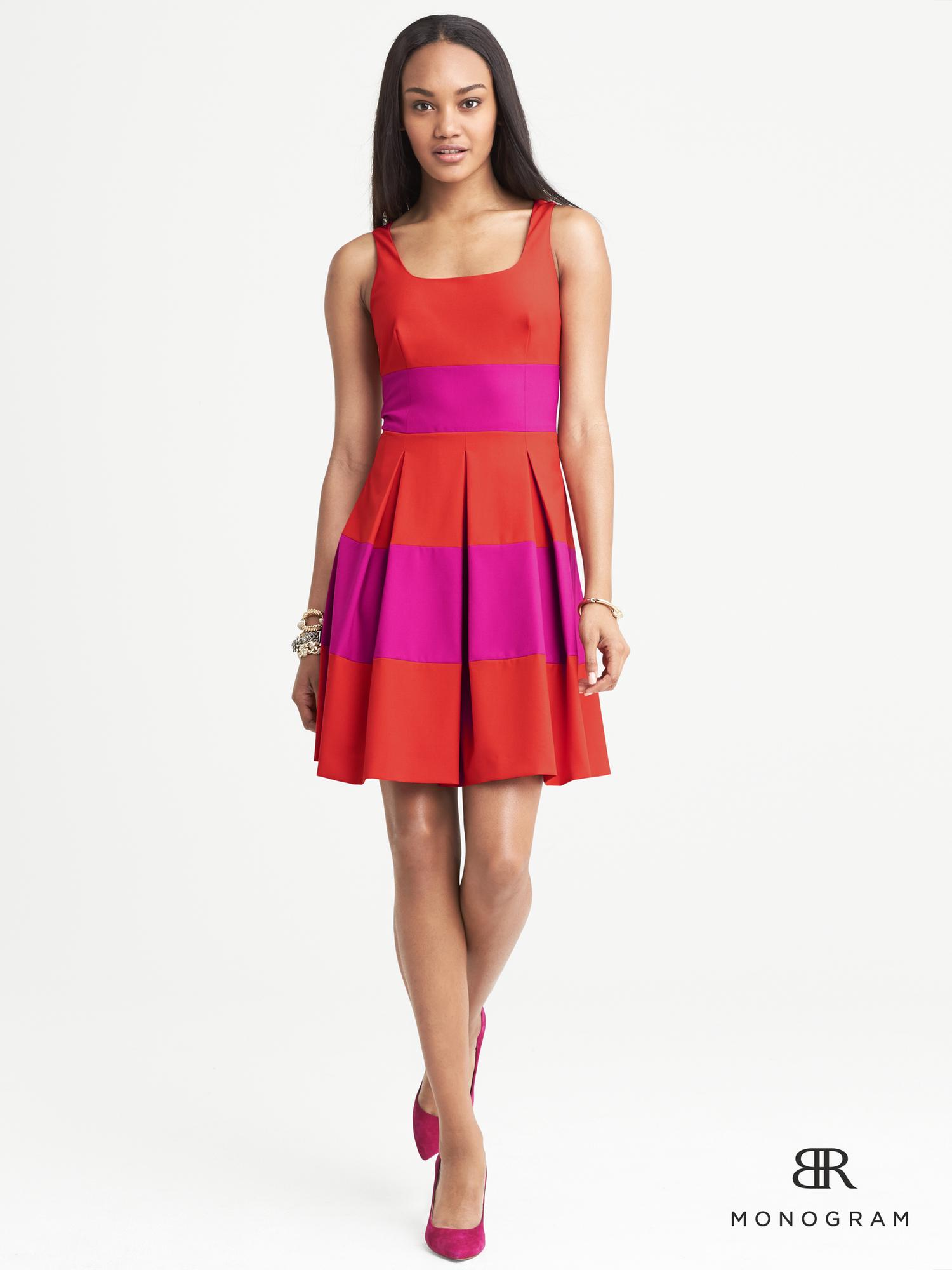 BR Monogram RugbyStripe Dress Banana Republic