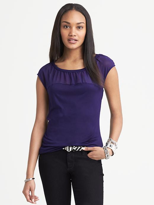 sheer yoke top