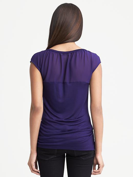sheer yoke top