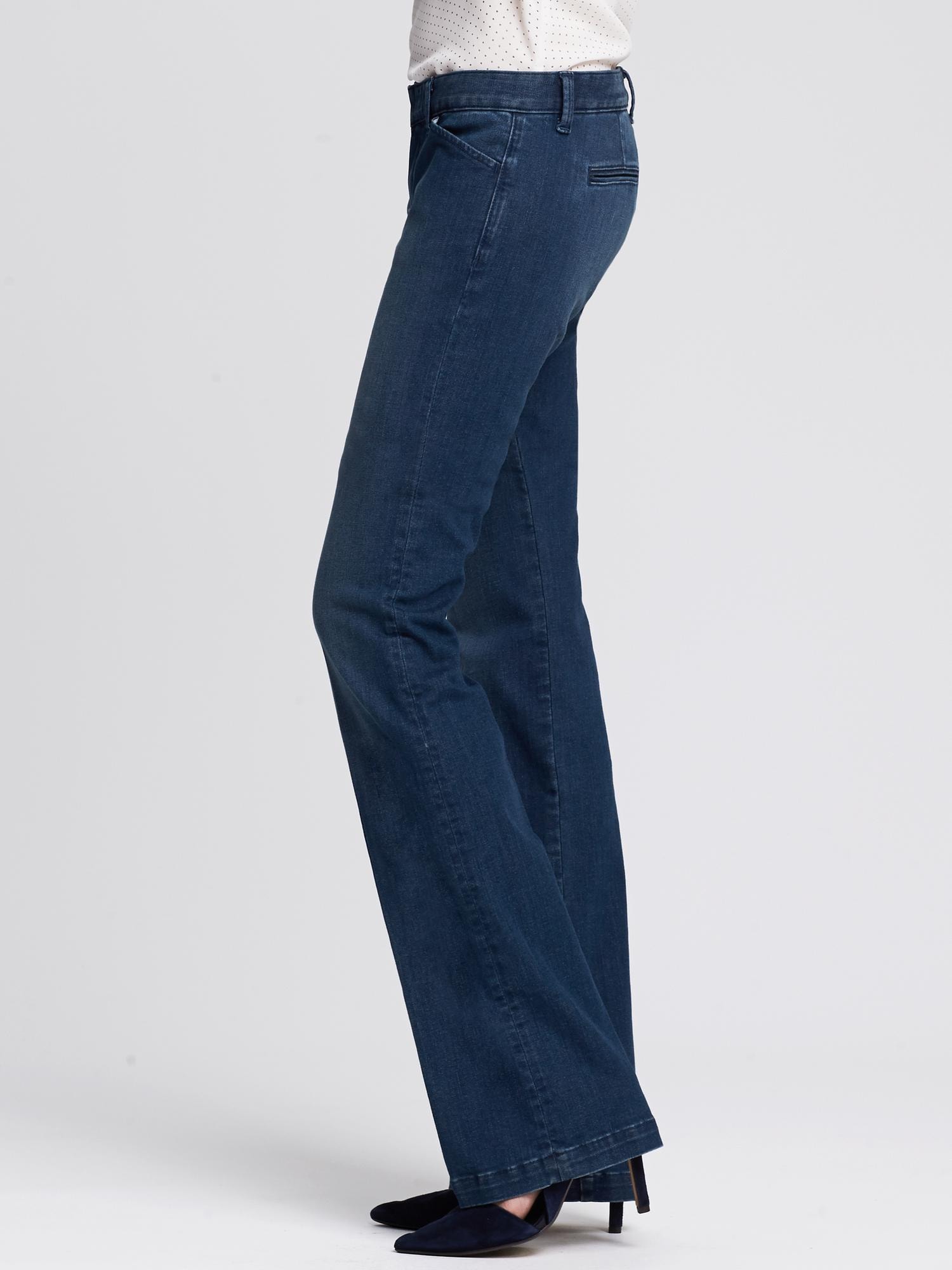 Jersey Wide Leg Trousers with Stretch