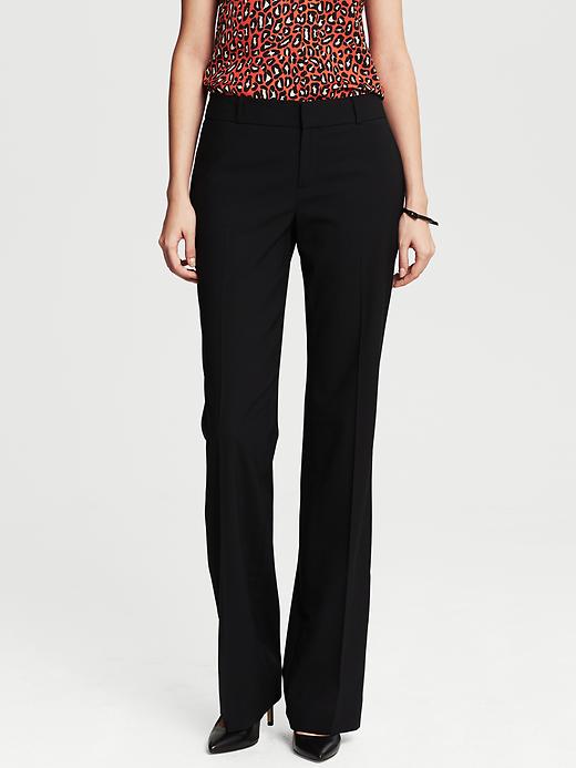 Martin-Fit Black Lightweight Wool Trouser