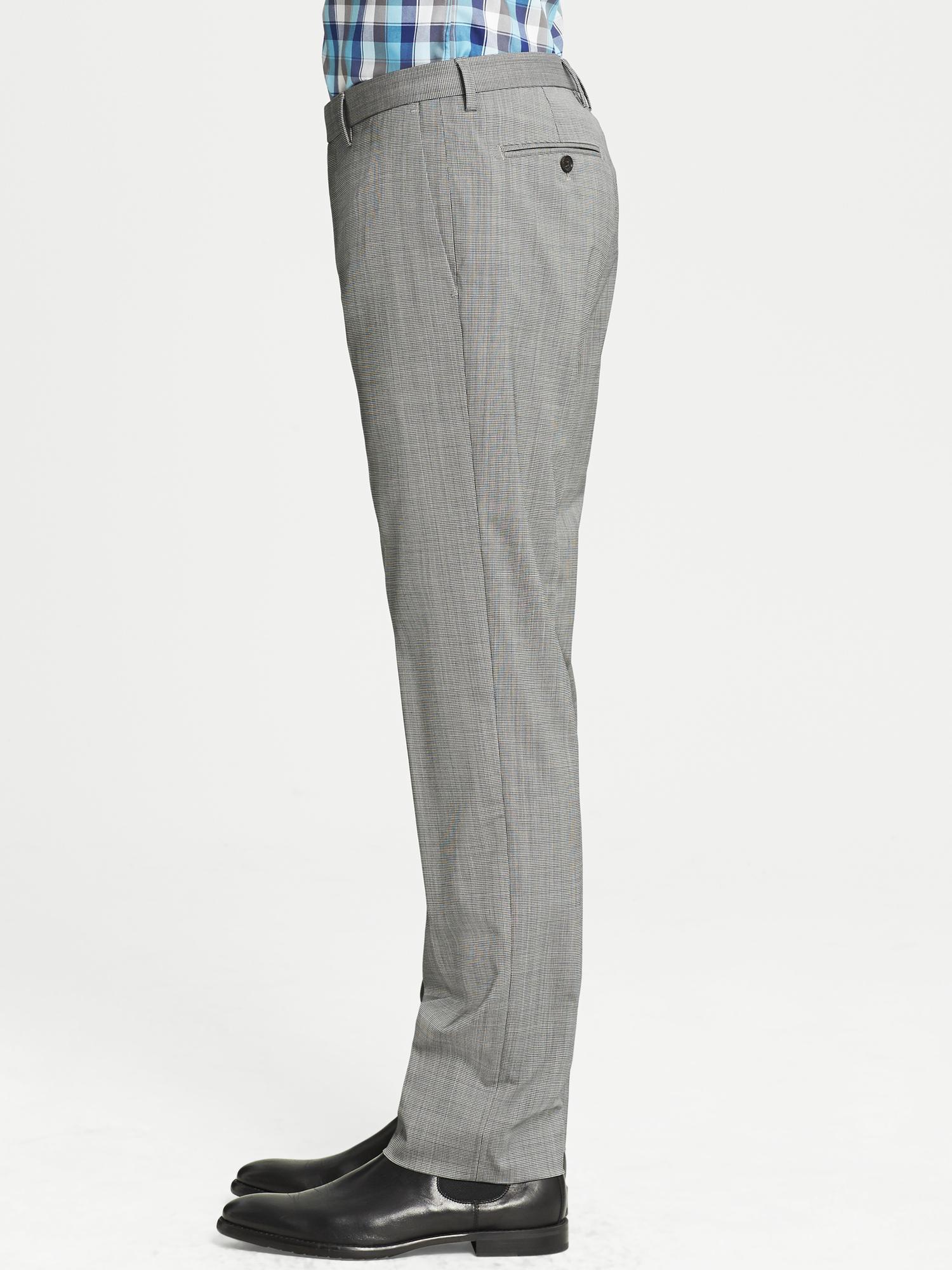 Modern Slim-Fit Grey Wool Dress Pant
