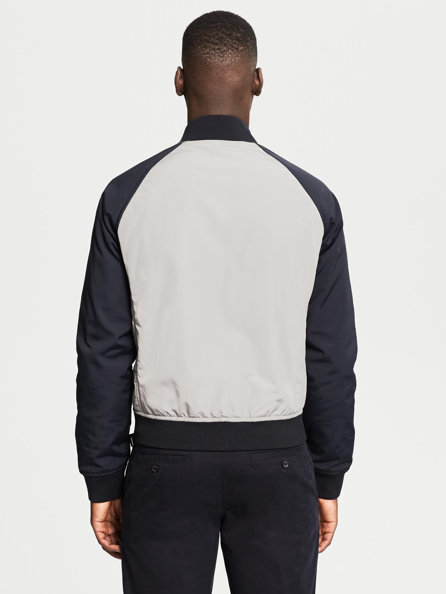 Colorblock Baseball Jacket Banana Republic