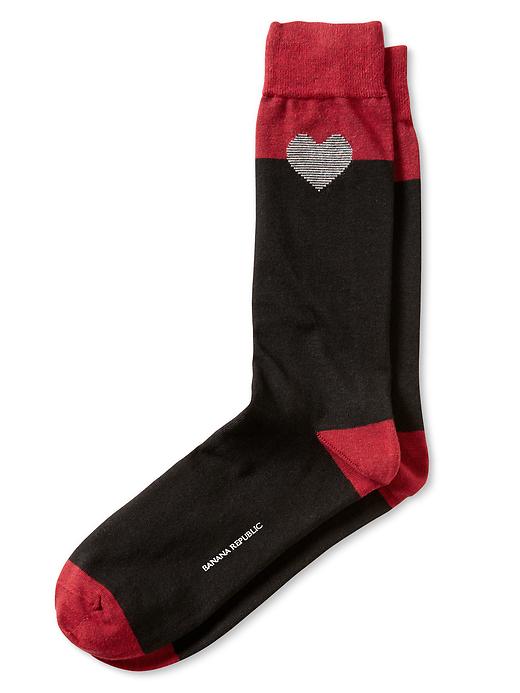 Luxe Placed Heart Sock | Banana Republic