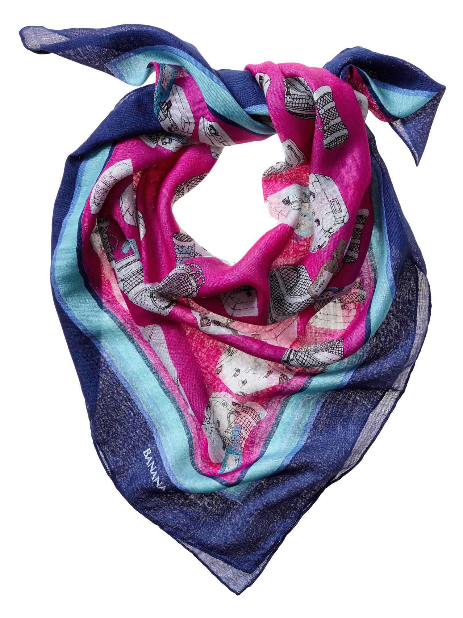 Luggage Print Scarf Banana Republic