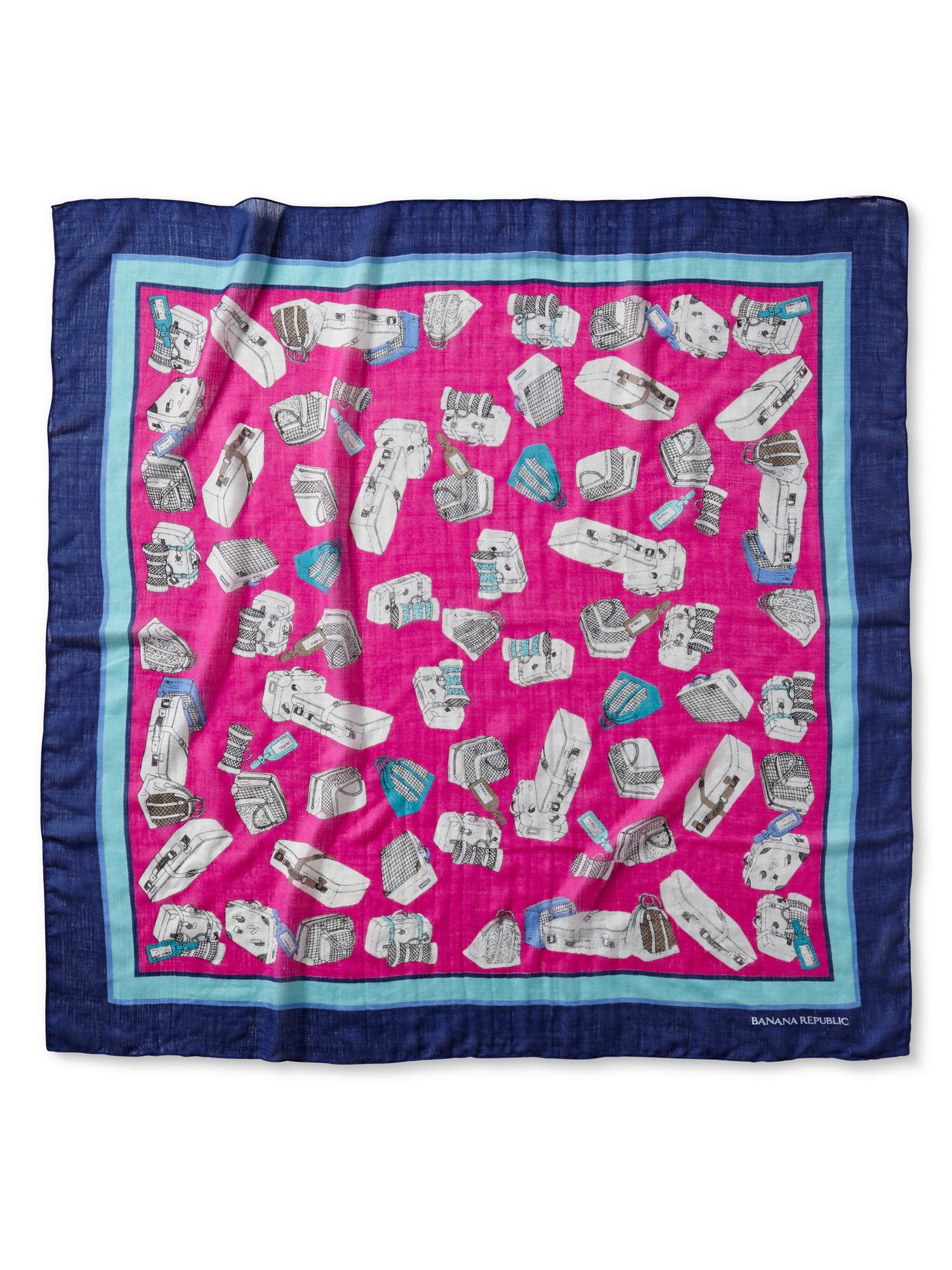 Luggage Print Scarf Banana Republic