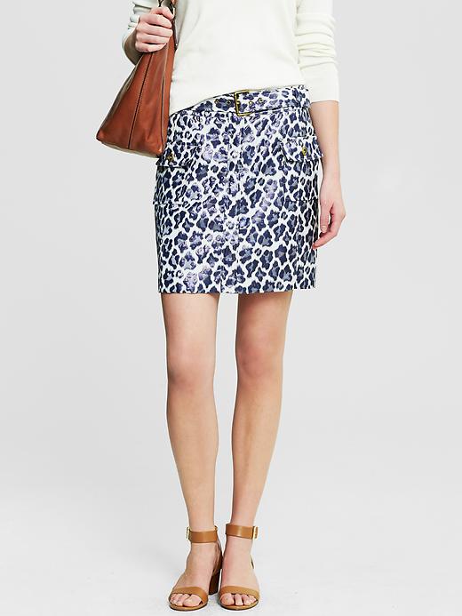 Heritage Animal Print Jacquard Cargo Mini Banana Republic