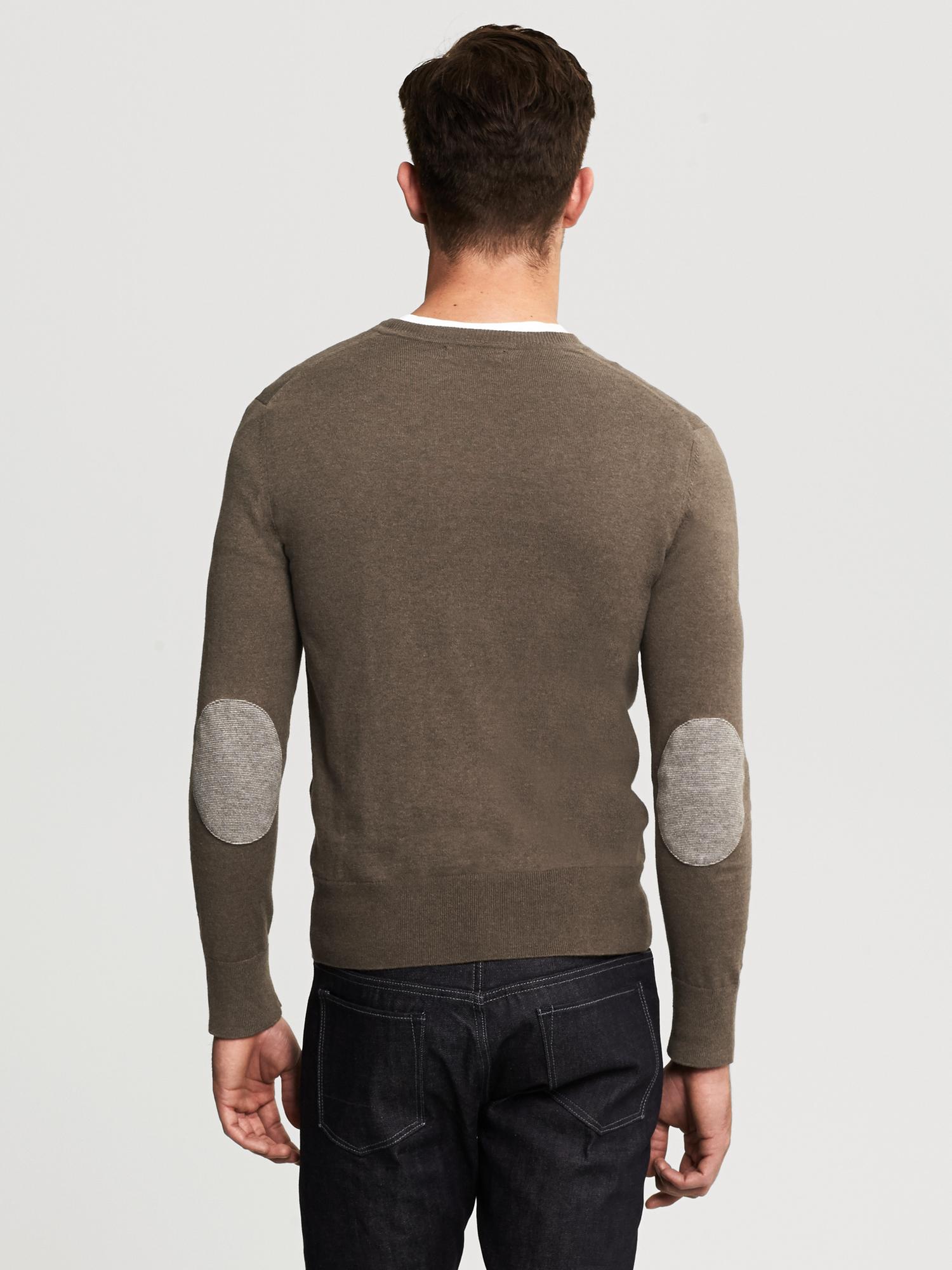 ElbowPatch VNeck Pullover Banana Republic