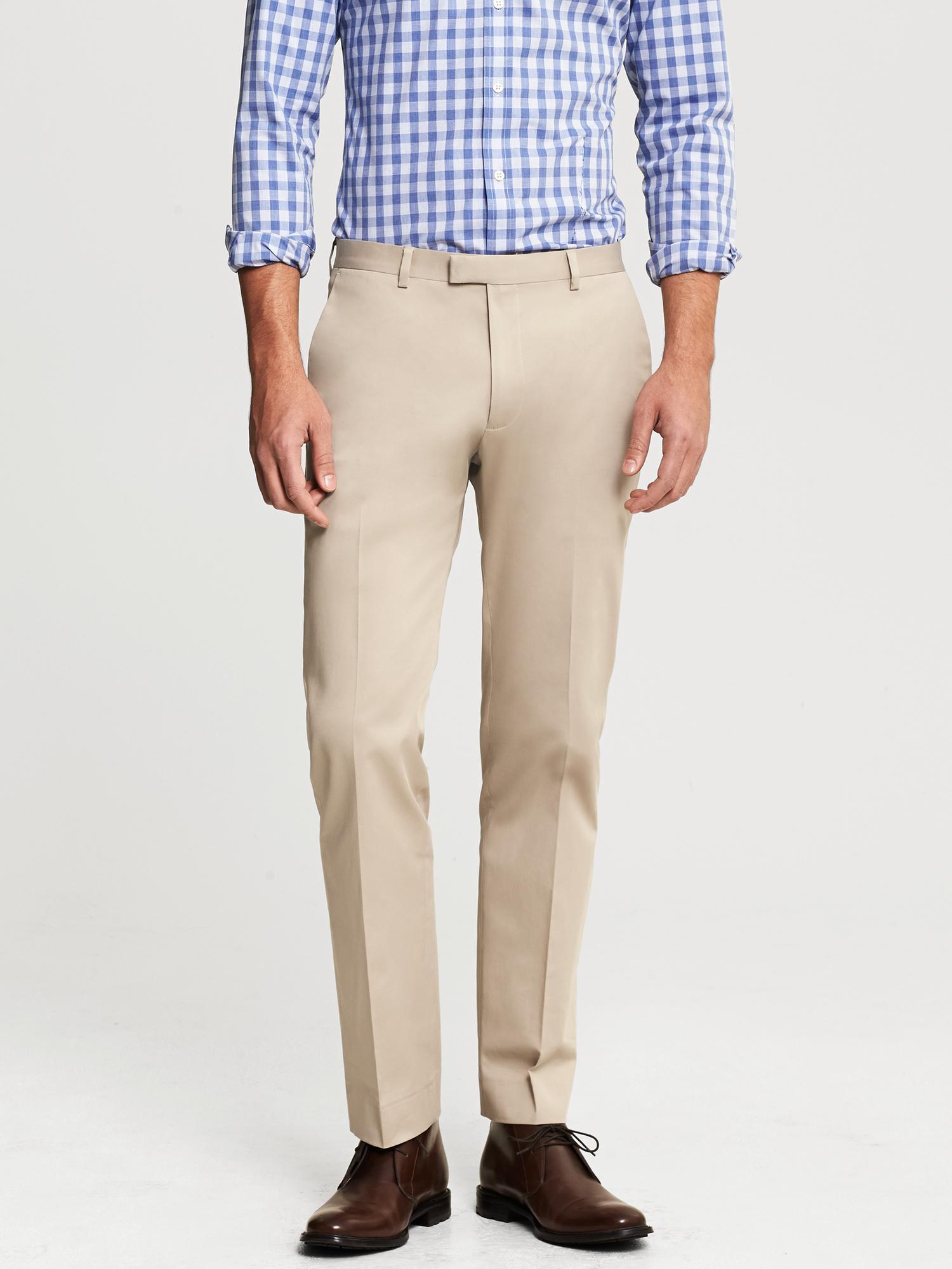 Tailored-Fit Italian Stretch Chino Suit Trouser | Banana Republic