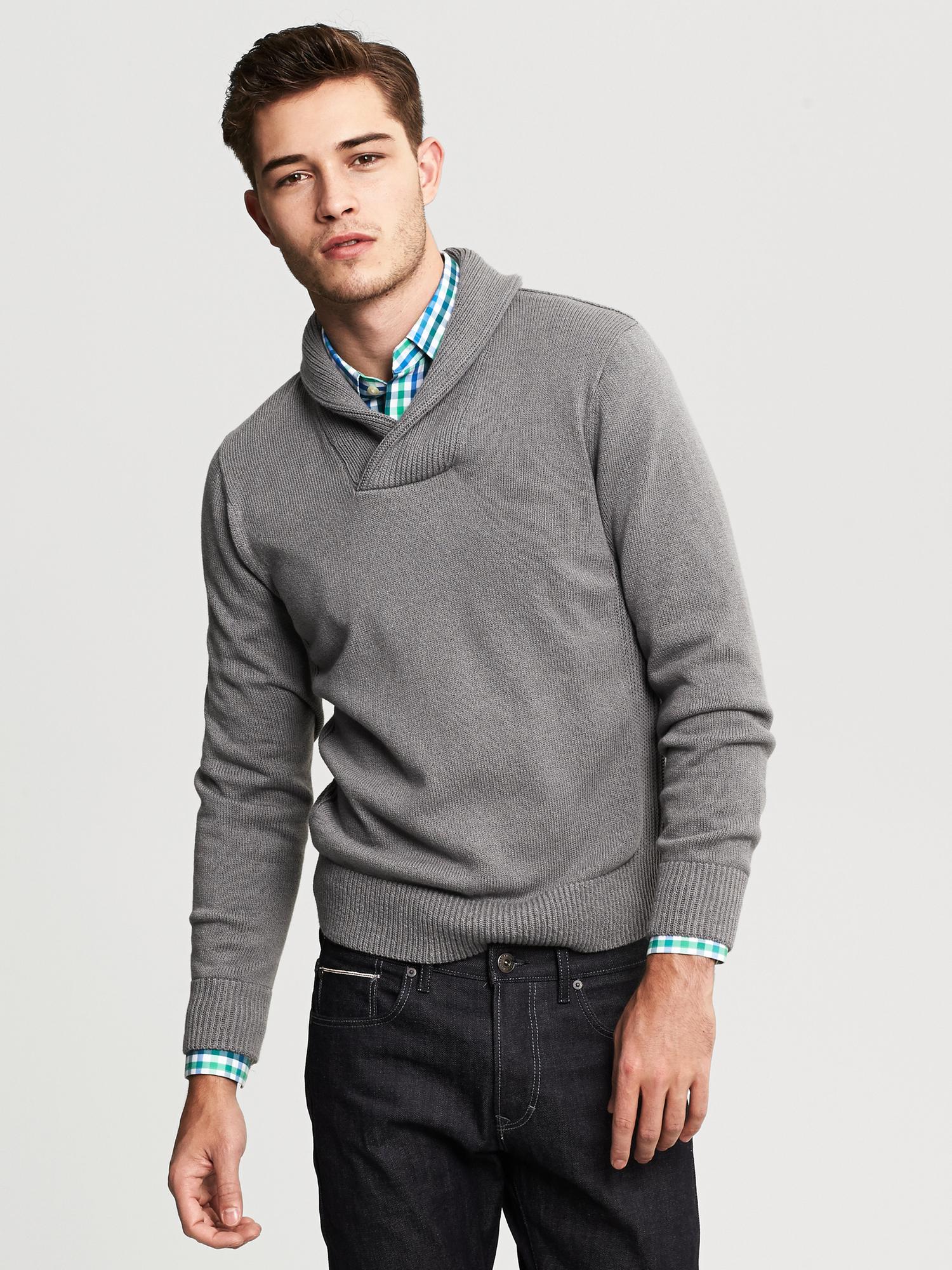 Modern Shawl-Collar Pullover | Banana Republic