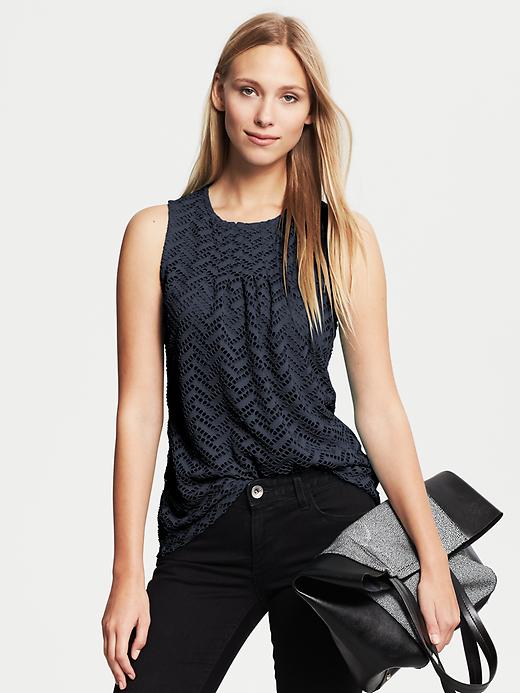 Banana popular Republic Navy Lace Tank Top