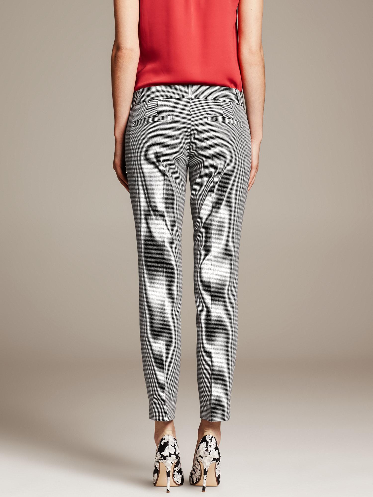 Sloan-Fit Houndstooth Slim Ankle Pant, Banana Republic