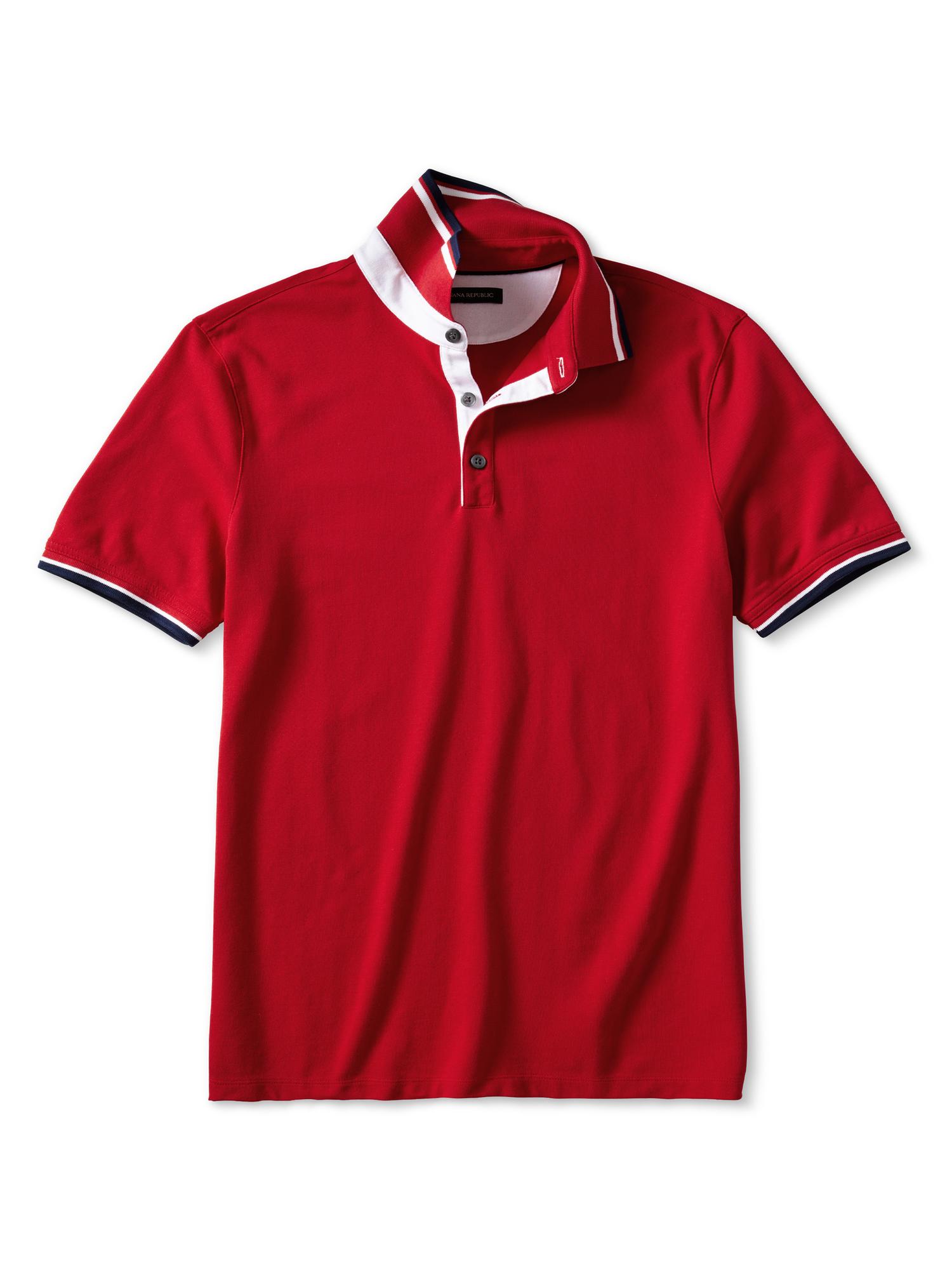 Tipped Pique Polo Banana Republic