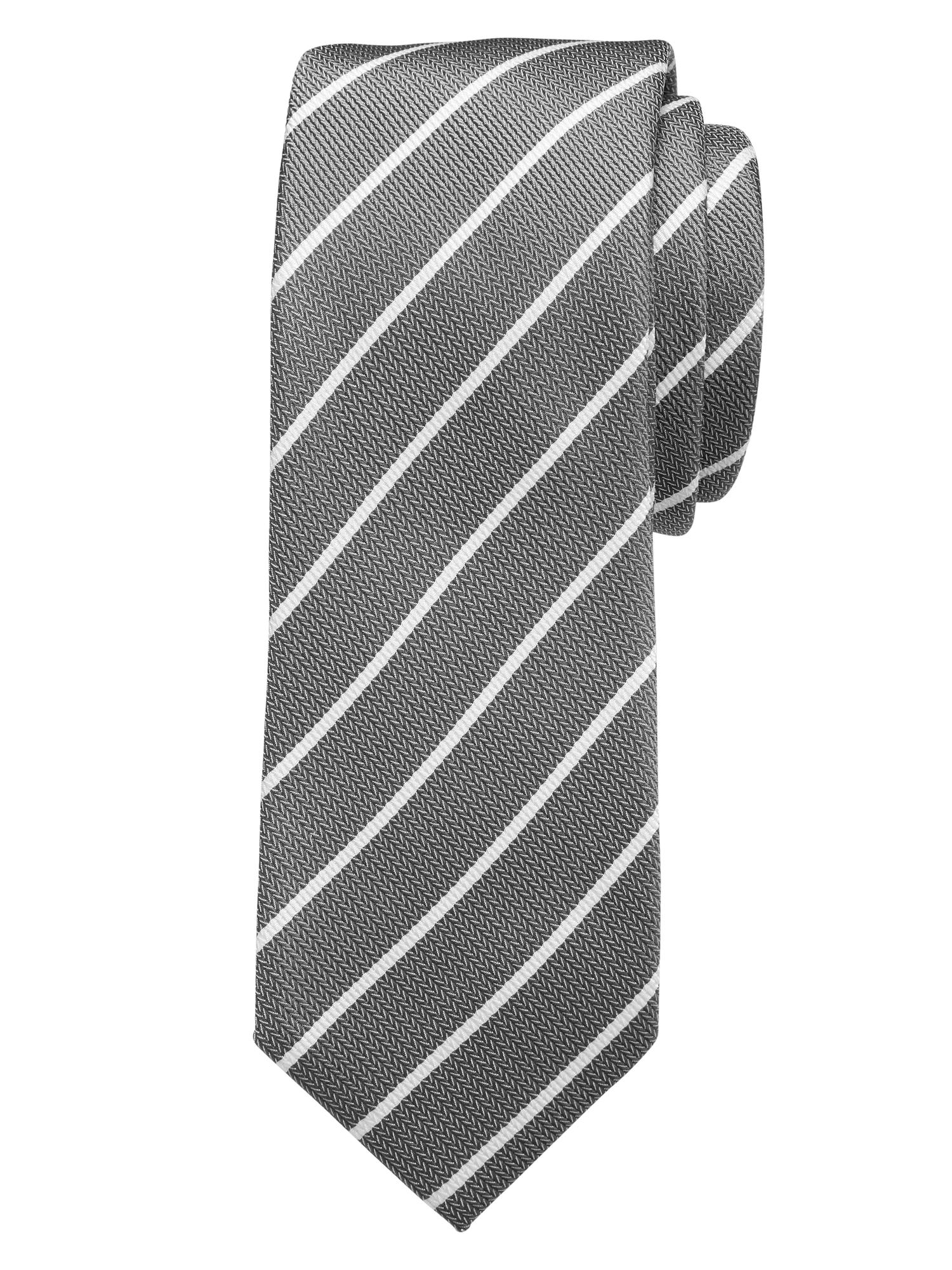 White Stripe Silk Tie