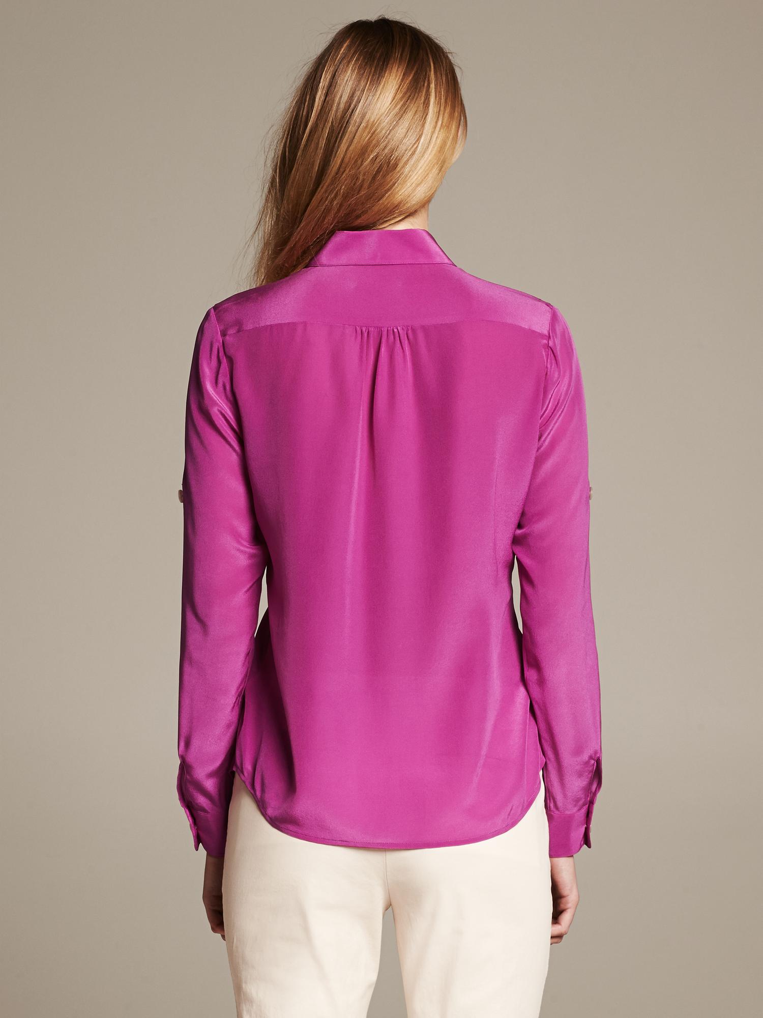 Silk Utility Blouse 