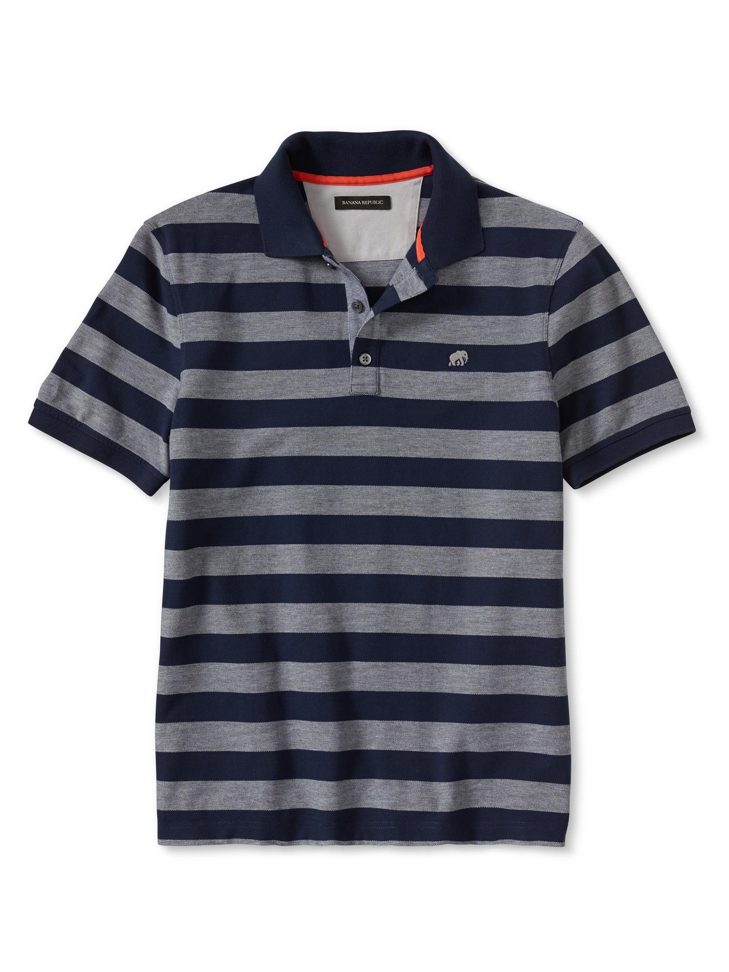 Signature Rugby Stripe Pique Polo | Banana Republic