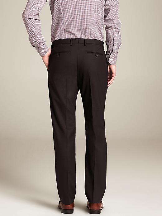 Modern Slim Fit Burgundy Wool Dress Pant Banana Republic