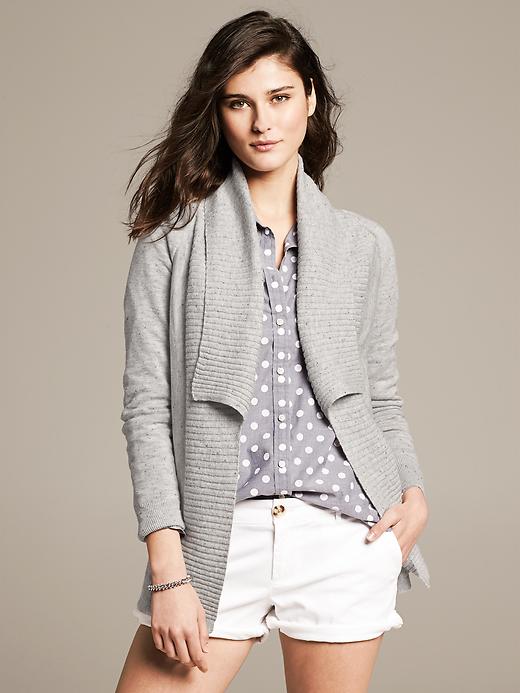 Banana Republic Marled Black & buy Grey Wool & Cashmere Cardigan