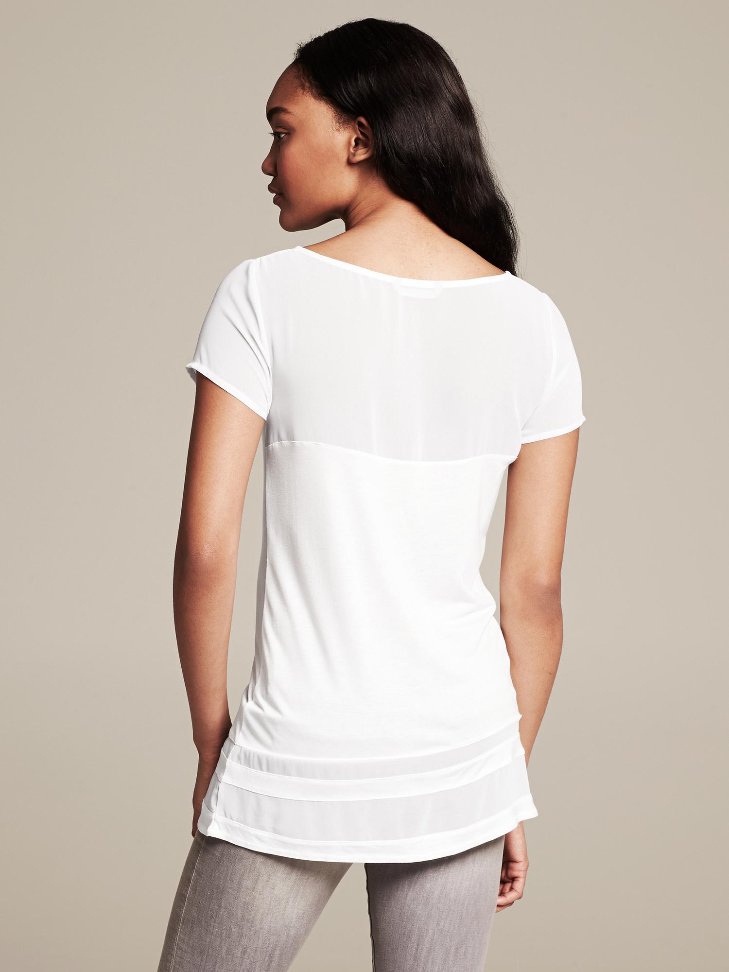 Sheer Panel Top Banana Republic