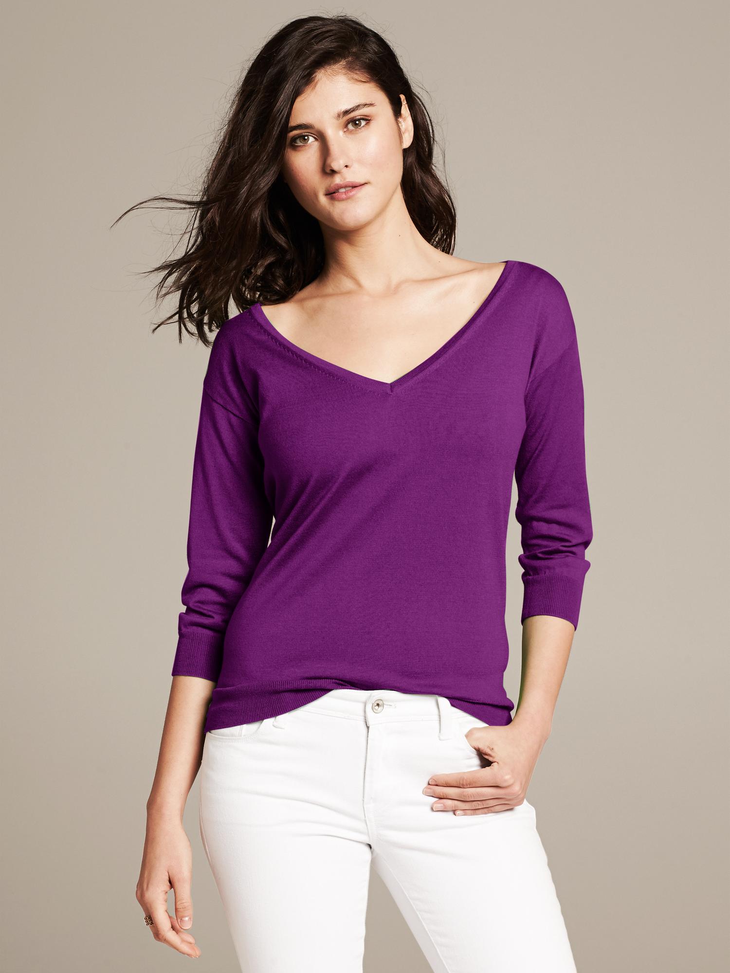 VNeck Pullover Banana Republic