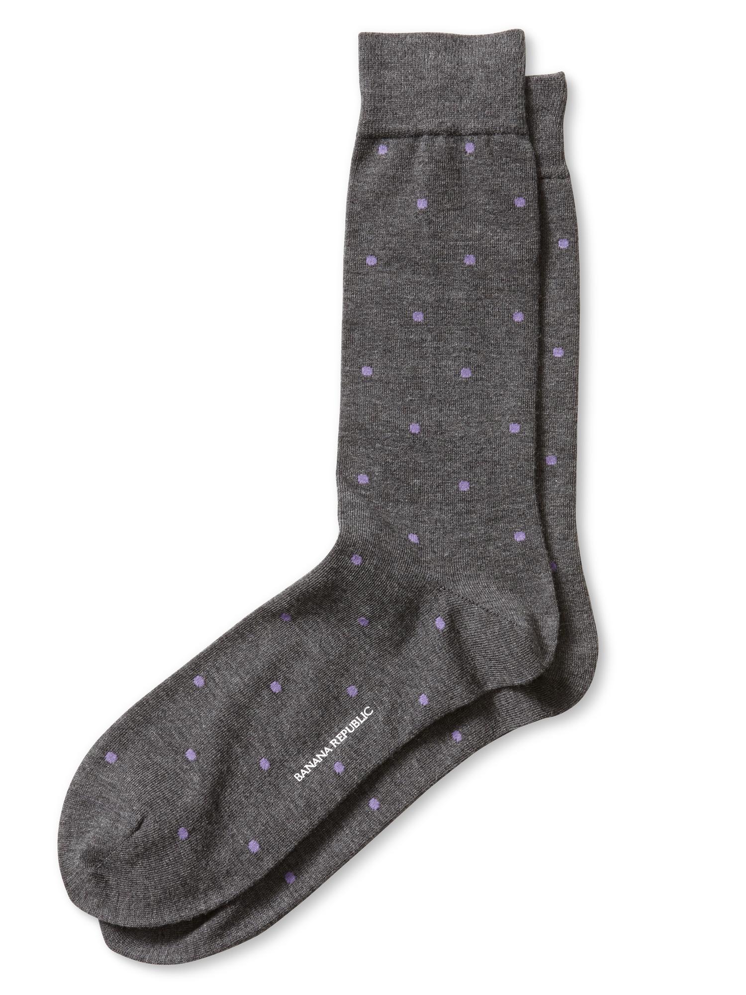 Luxe Dot Print Sock