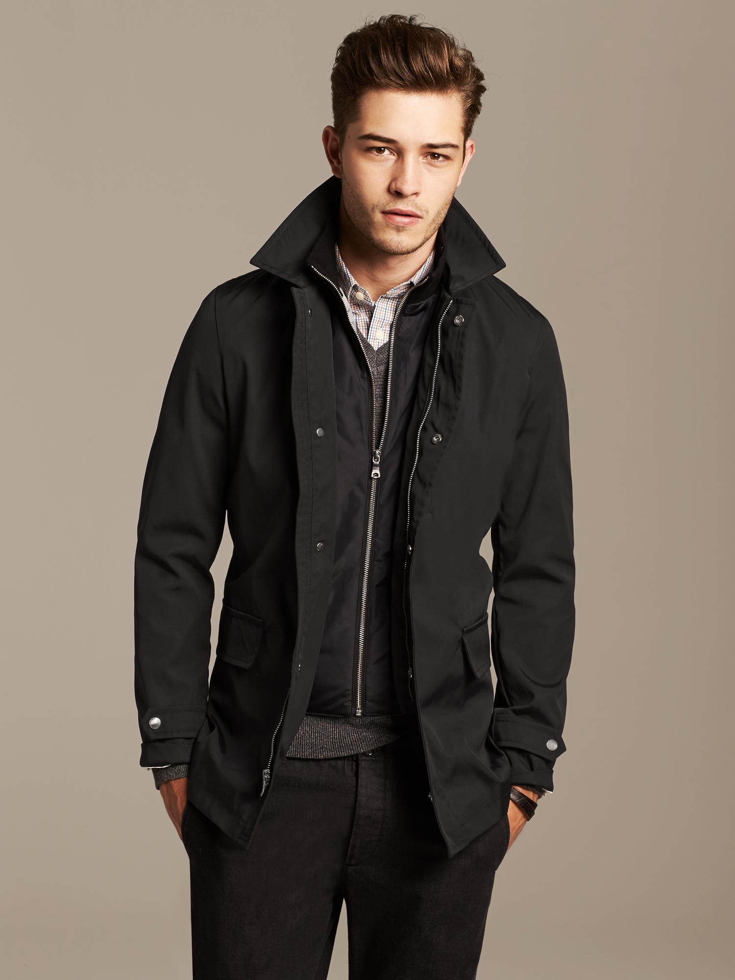 Black Mac Jacket Banana Republic