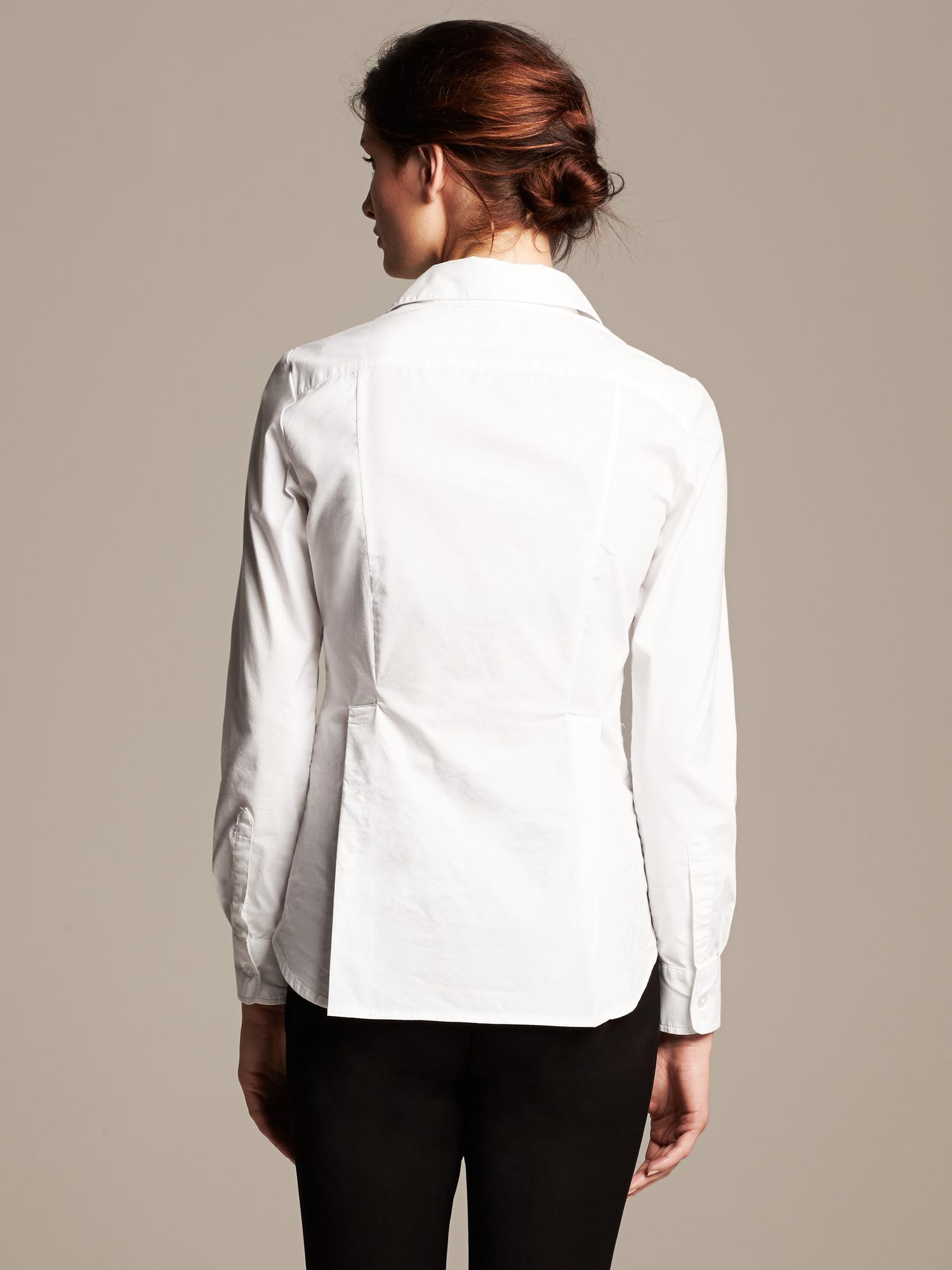 Roland Mouret Collection White Button-Front Shirt