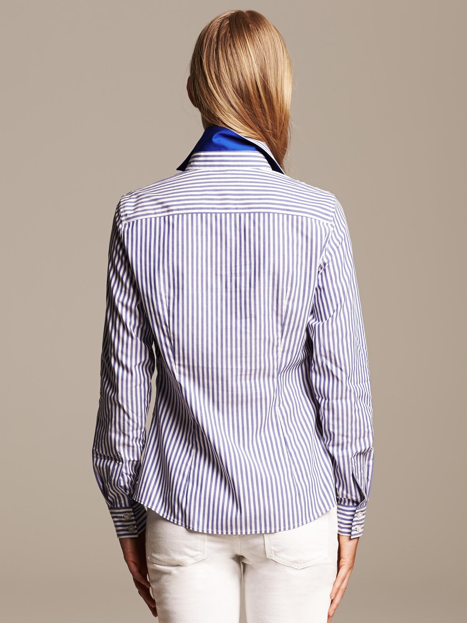 Fitted Non-Iron Striped Shirt