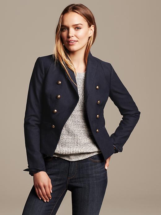 Navy Cutaway Blazer