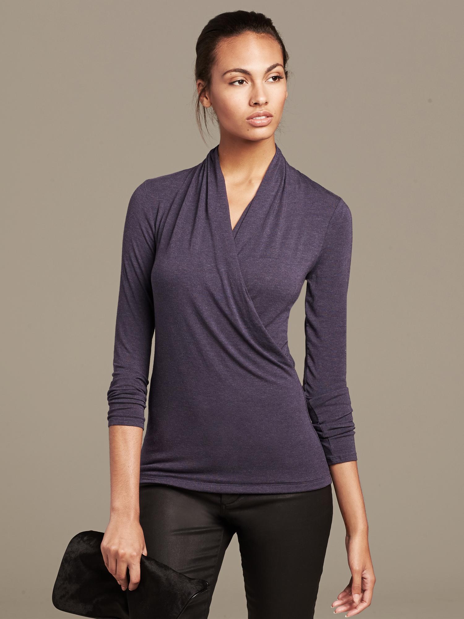 Draped Jersey Top | Banana Republic