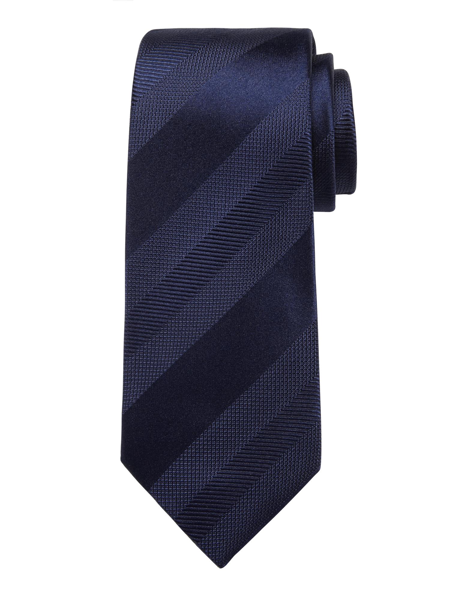 Textured Stripe Silk Tie