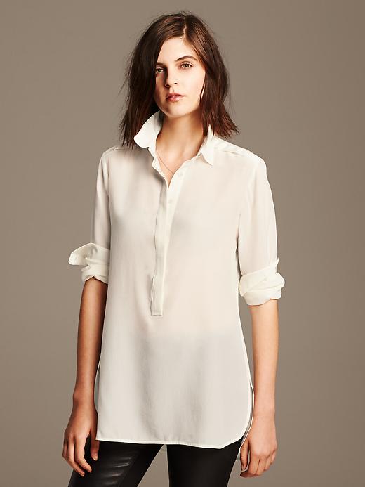 1 of 8 showing, with the color Cocoon of product Light Silk Tunic
